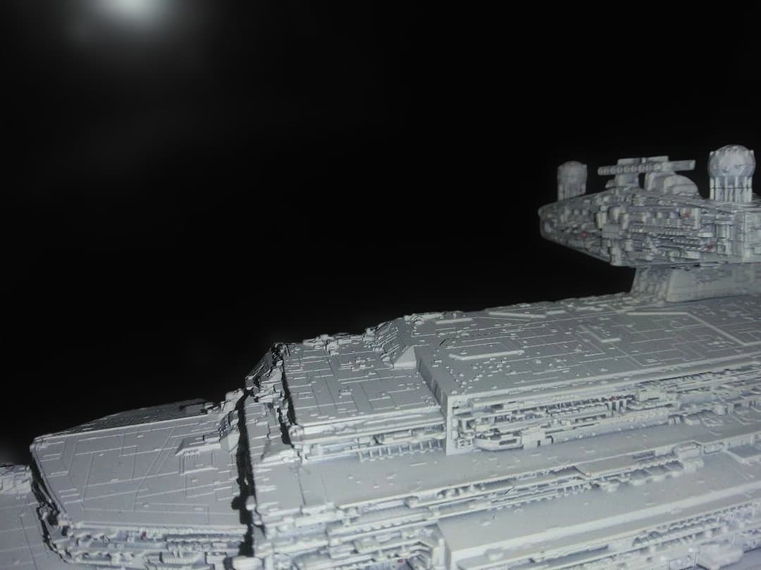 バンダイ スターデストロイヤー デススター塗装完成品