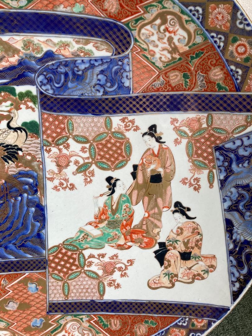 伊万里焼　（６０㎝）大皿對　江戸後期