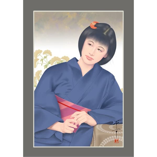 思い草（美人画・A2サイズ）