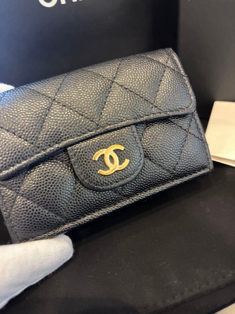 最上級美品‼️CHANEL ブラック 三つ折り財布