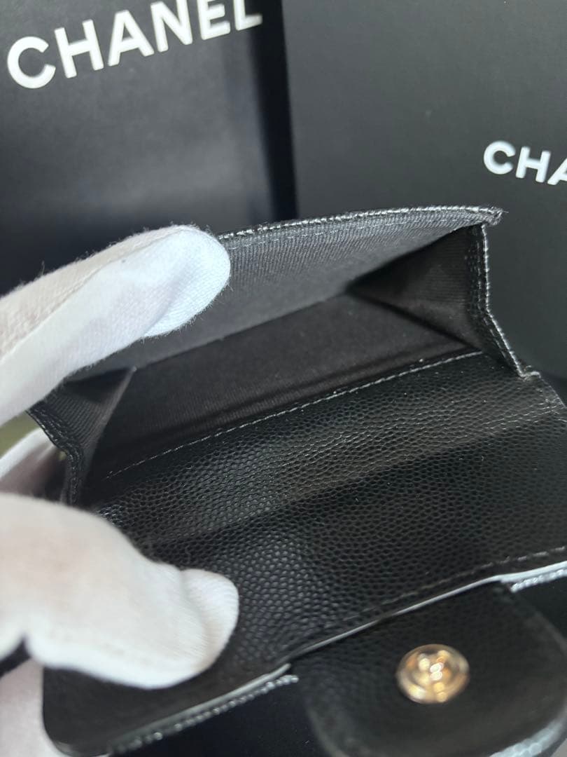 最上級美品‼️CHANEL ブラック 三つ折り財布