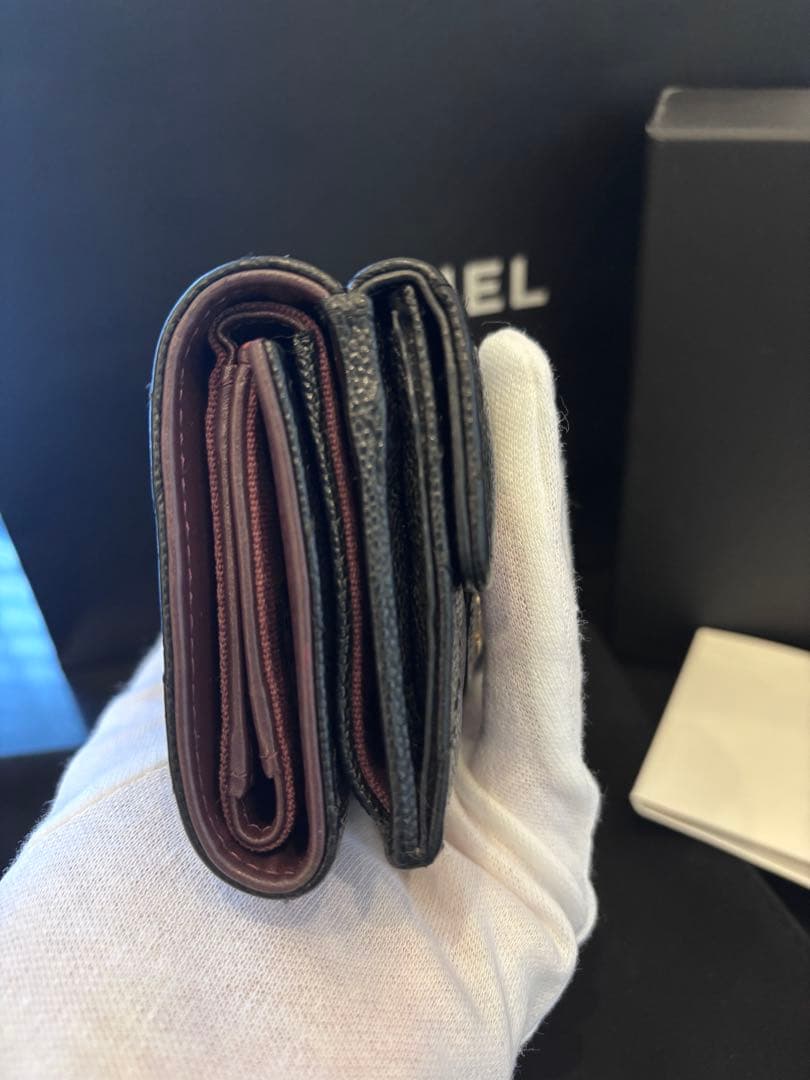 最上級美品‼️CHANEL ブラック 三つ折り財布