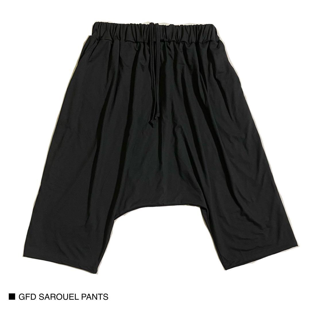 GFD ブラック サルエルパンツ ショートパンツ ハーフパンツ ジョガーパンツ