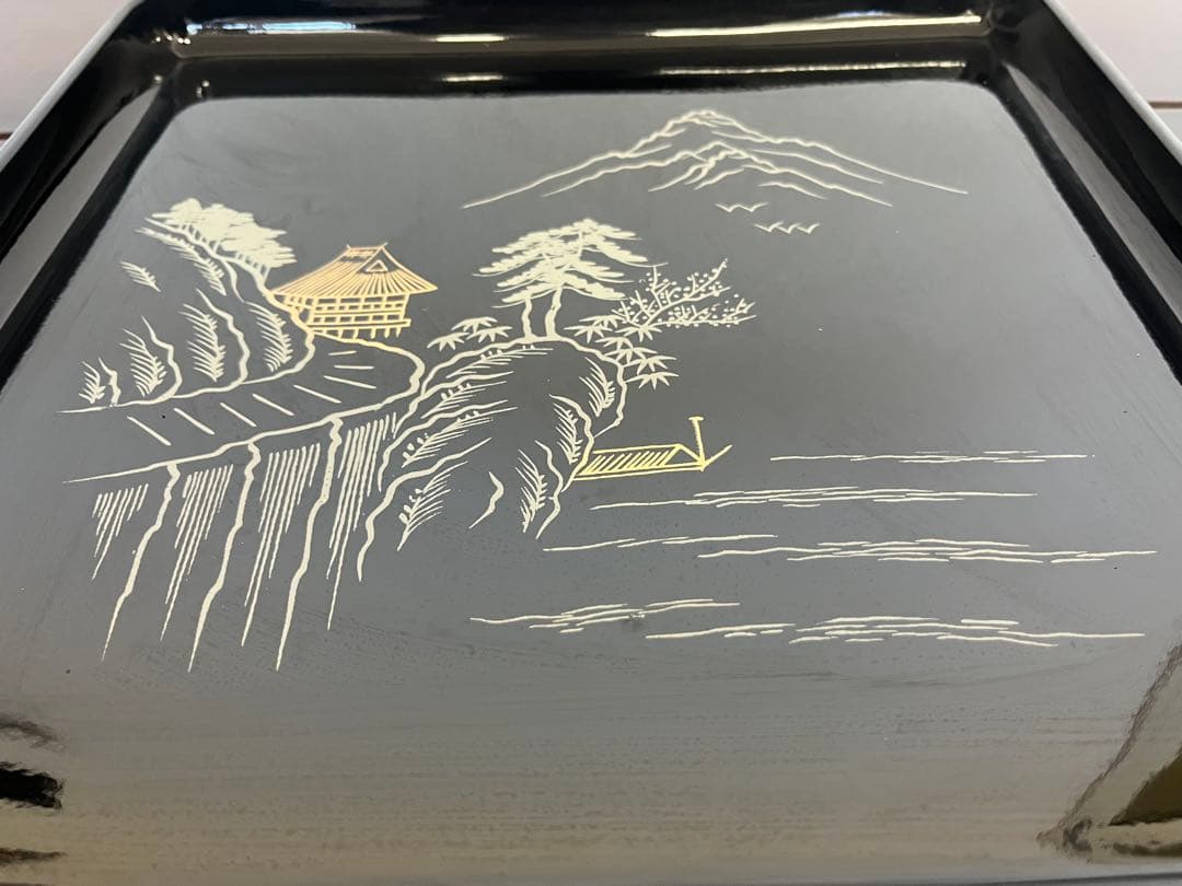 会席盆　漆器　工芸品　15枚セット　アンティーク