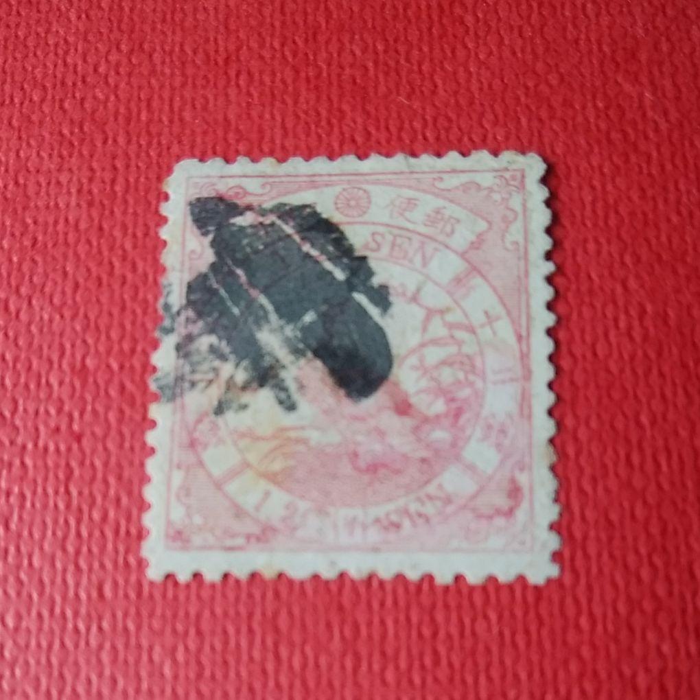 手彫り切手 鳥12銭