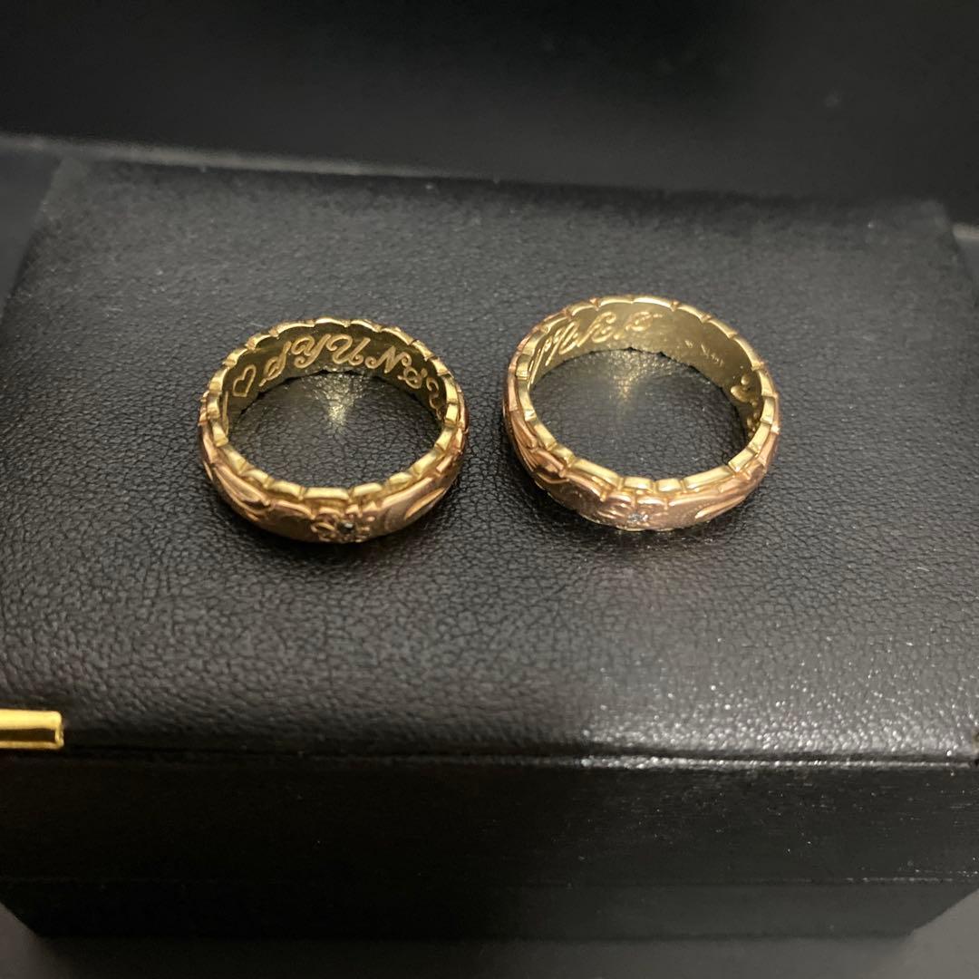 ハワイアンジュエリー　14kリング　ペア