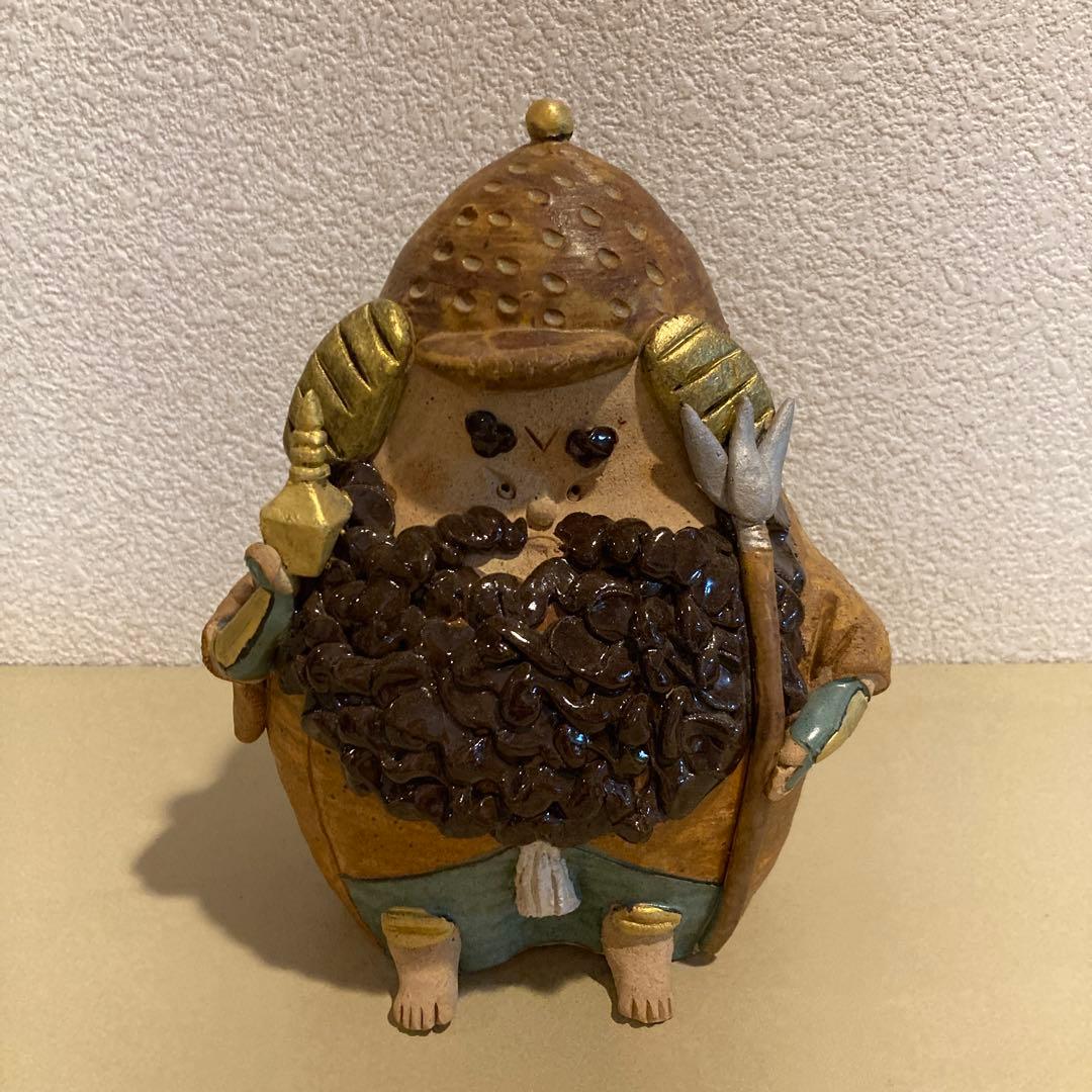 【訳あり】七福神　陶器　手作り　縁起物　作家物