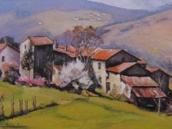 武井美樹、トスカーナの農家、希少画集画、新品高級額、額装付、状態良好