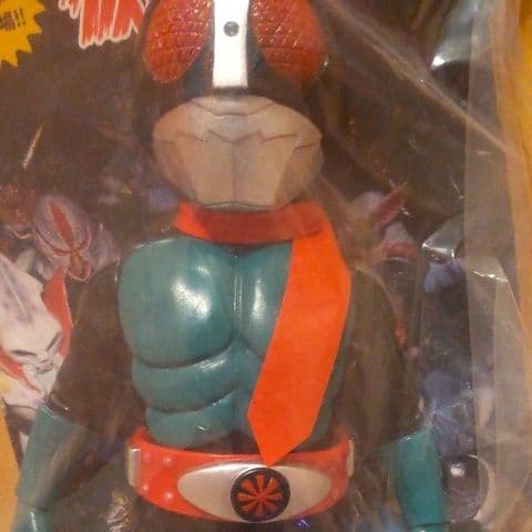 仮面ライダー旧2号　一文字隼人ヘッド　未開封新品　東映レトロソフビメディコムトイ
