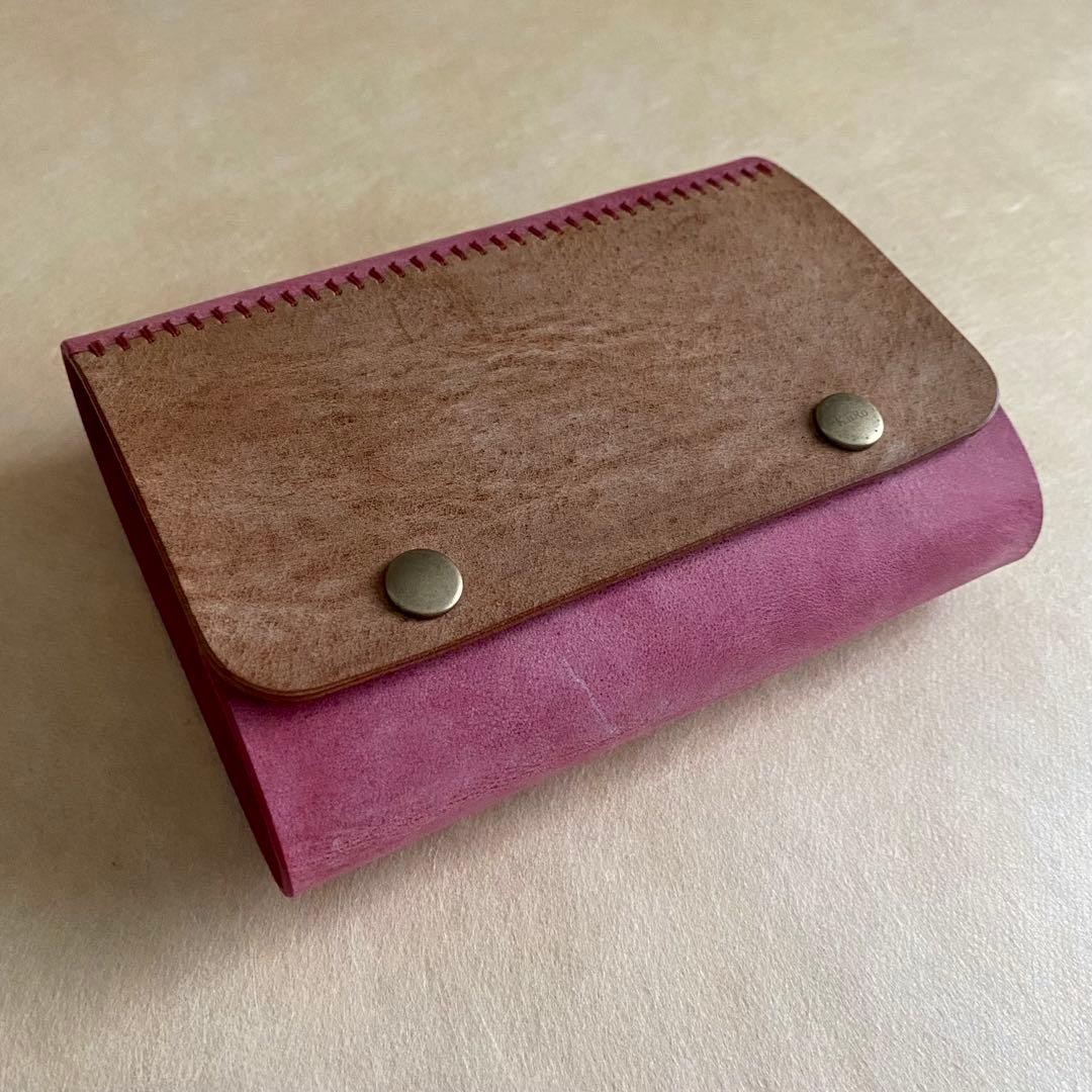 自由手帳 ミニ6 ブラウン×ラズベリー