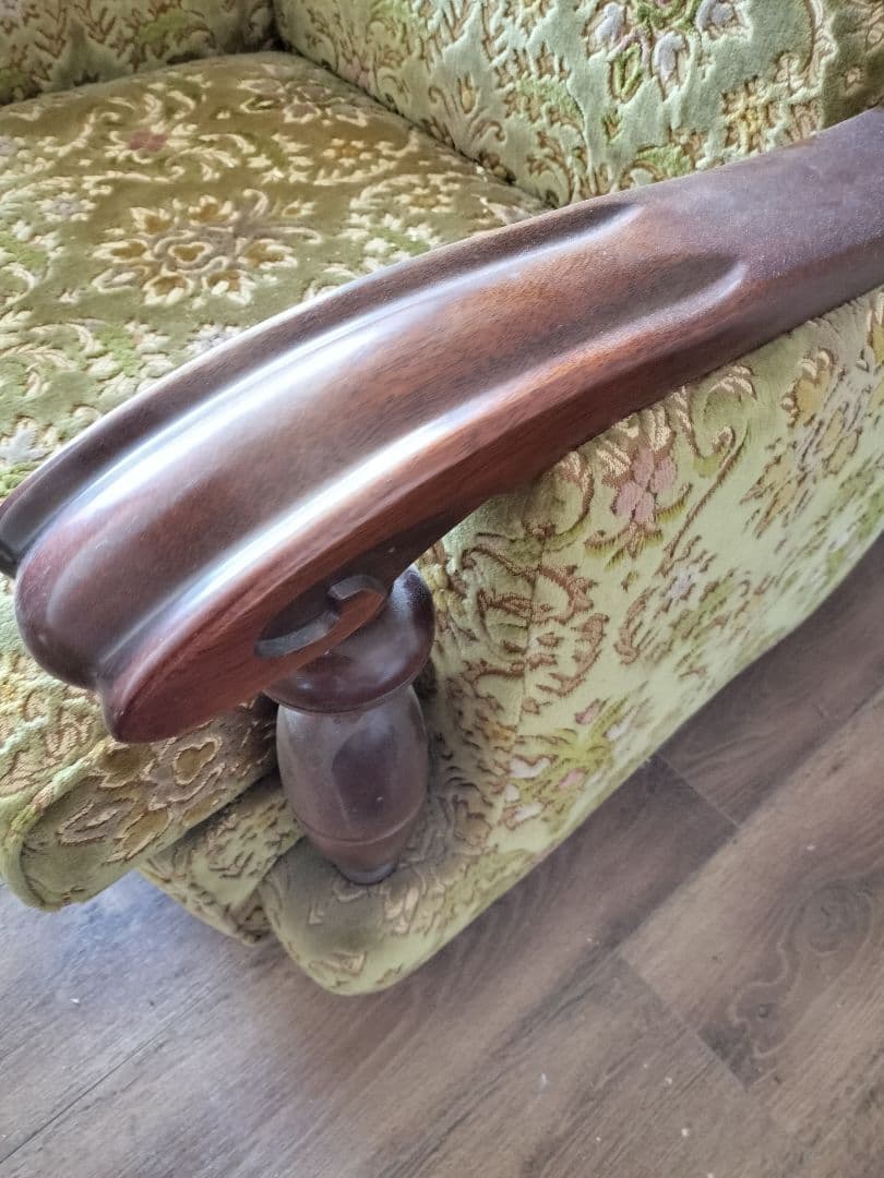 アンティーク　ソファ　金華山　昭和レトロ　1Pソファ　１人掛ソファ