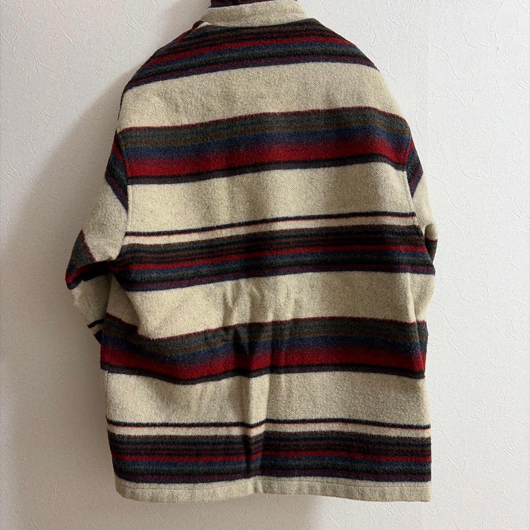 【美品】90'S ウールリッチ WOOLRICH ボーダー柄 ウールジャケット