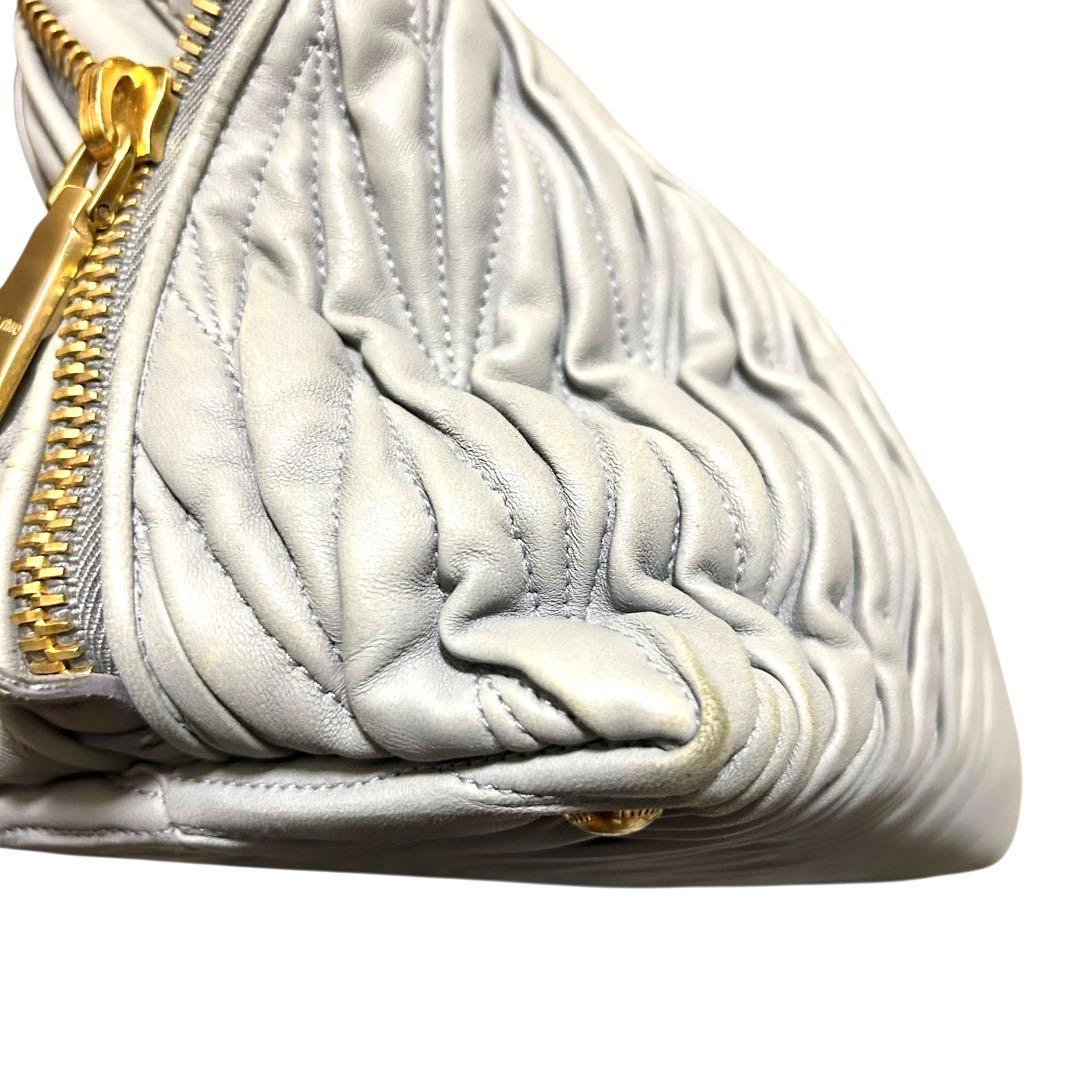 miumiu ハンドバッグ　ショルダーバッグ　マテラッセ　2way グレー