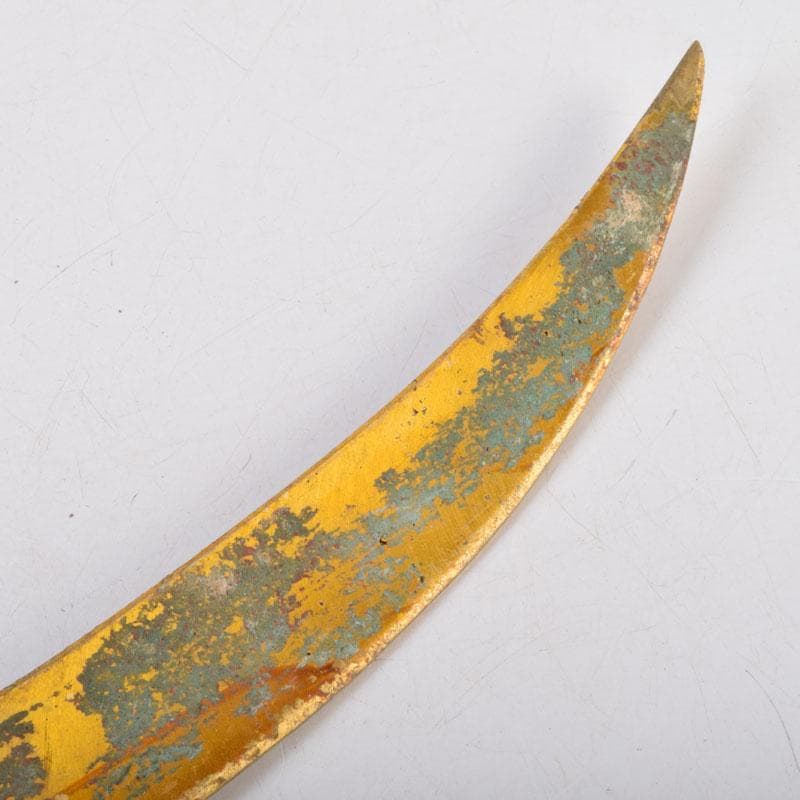 アンティーク　古銅鍍金　アラビアジャンビーヤ　模造刀　C　8749A