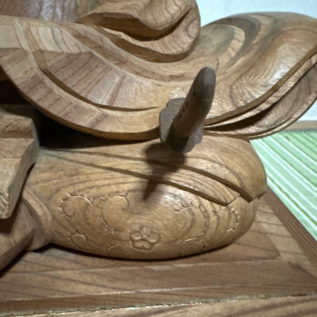 菅公　菅原道真　木彫り　彫刻　工芸品　芸術　置物　オブジェ　骨董品　天神様　仏閣