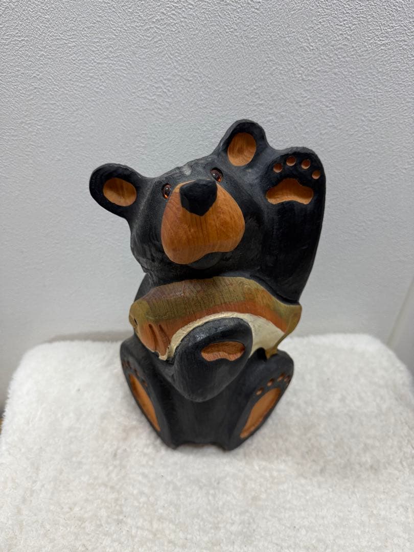 希少 BIG Sky ジェフ フレミング ビッグスカイ 手彫り木製 クマ