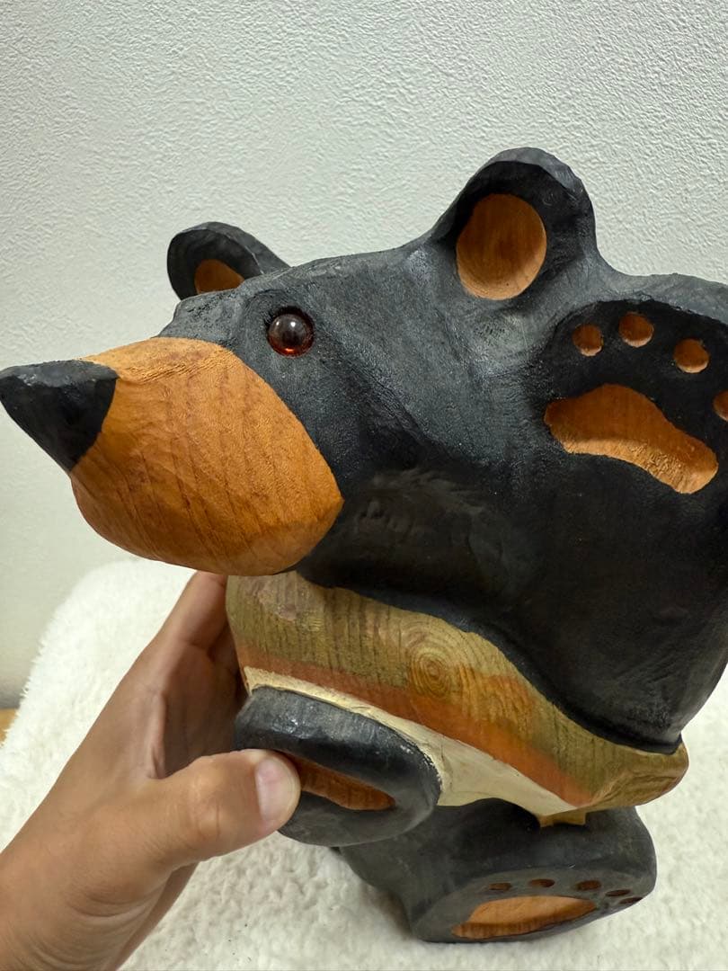 希少 BIG Sky ジェフ フレミング ビッグスカイ 手彫り木製 クマ