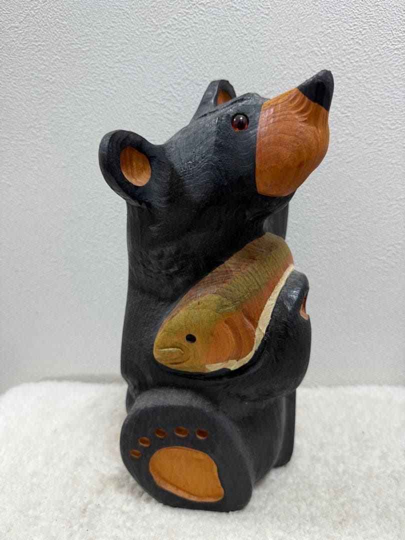 希少 BIG Sky ジェフ フレミング ビッグスカイ 手彫り木製 クマ