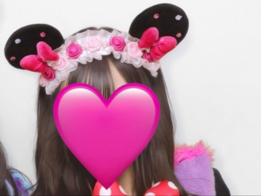 ディズニー ミニー カチューシャ 薔薇レース ピンク