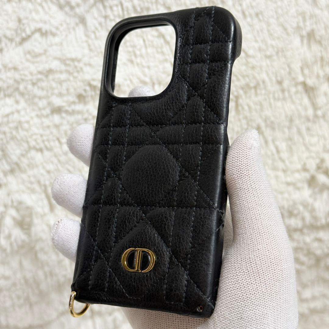 【美品】Dior iPhone14pro ゴールドチェーン　レディディオール