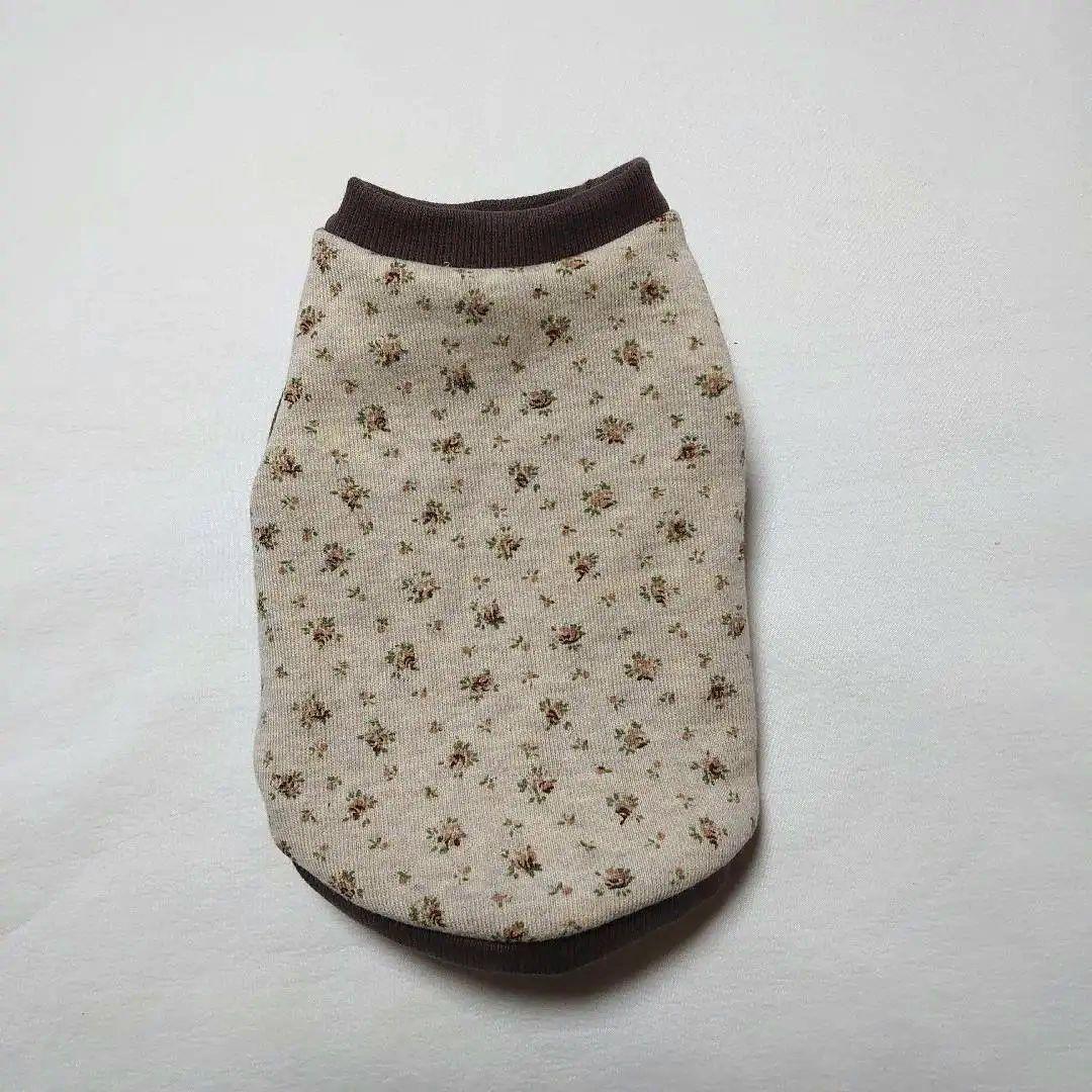 犬服 SS わんこの普段着　ブラウンローズ