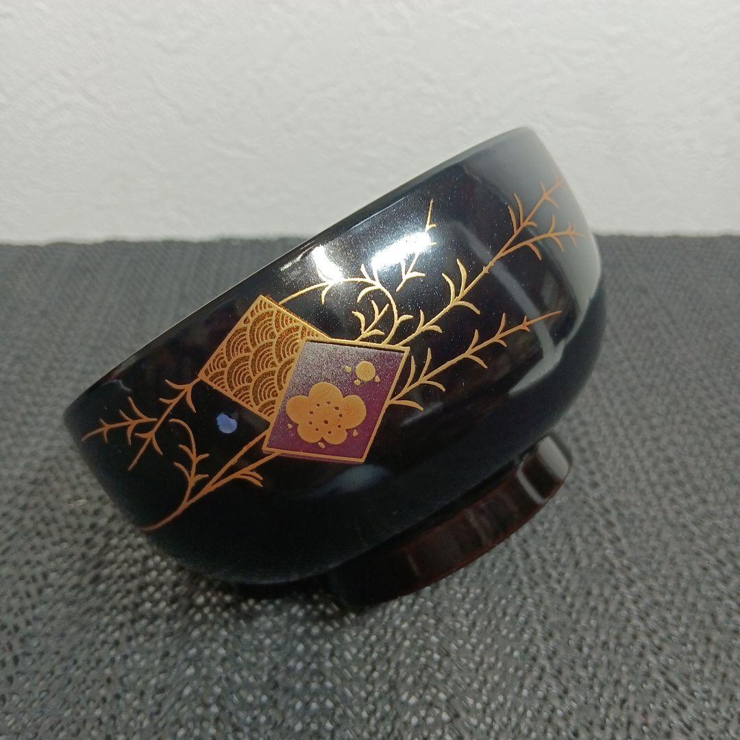 会津塗り 特製会津塗 御汁椀 漆器 豪華蒔絵 和食器 5客セット