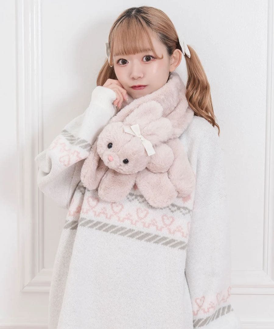 Honey Cinnamon ハニーシナモン ハニーマフラー うさぎ ピンク