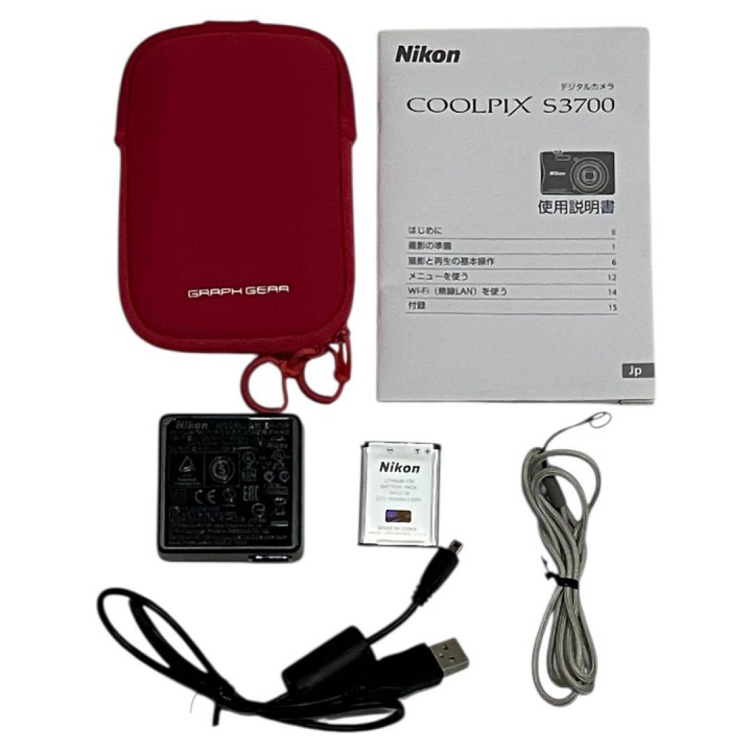 Nikon COOLPIX S3700 PK Wi-Fi搭載 デジカメ ピンク