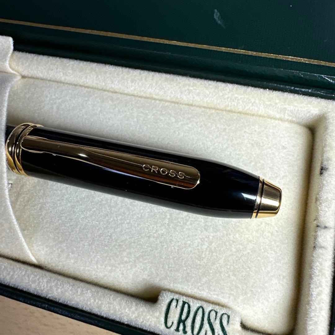 CROSS タウンゼント　ボールペン ブラックラッカー　黒　専用ケース付き