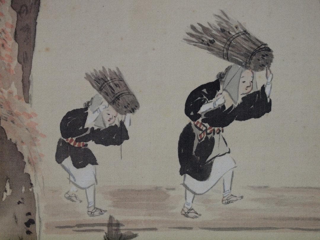 日本江戸時代肉筆掛け軸　美女希少※激安骨董品 X786C16-5