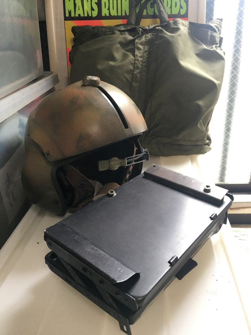ヴィンテージ.USエアフォース.ヘルメットバッグ.ヘルメット.アームデスクセット