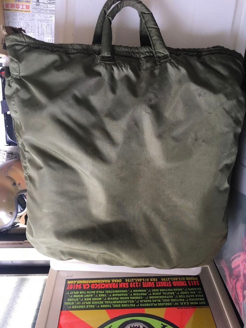 ヴィンテージ.USエアフォース.ヘルメットバッグ.ヘルメット.アームデスクセット