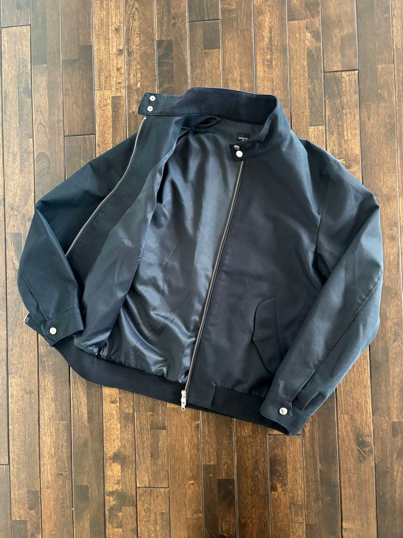 エディフィス/極美品 22AW ハリントンJKT シルバーボタン ブラック L