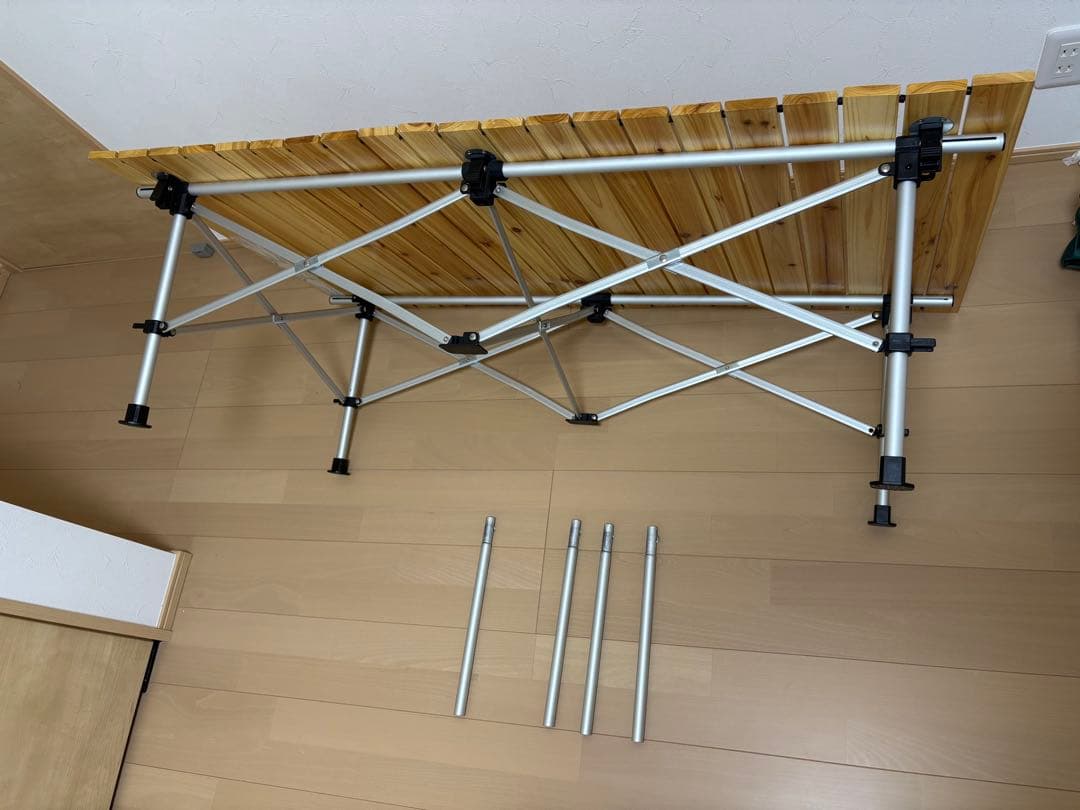 Coleman ナチュラルウッドロールテーブル120