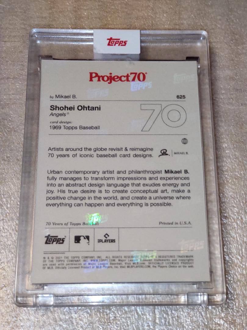 大谷翔平　2021　Topps project70 card #625　※大人気