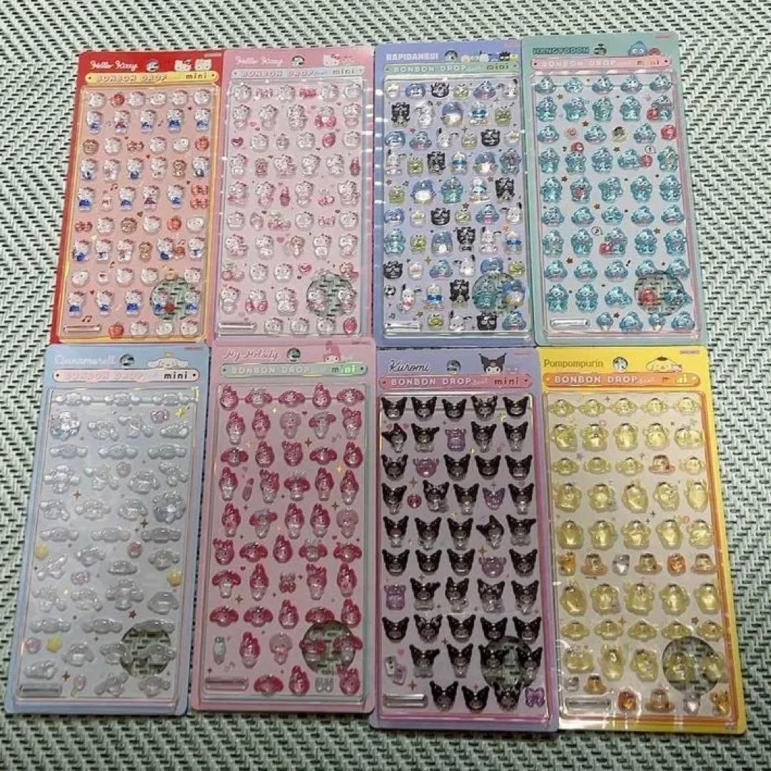 【国内正規品】　サンリオ　ボンボンドロップシール ミニ　全8種セット