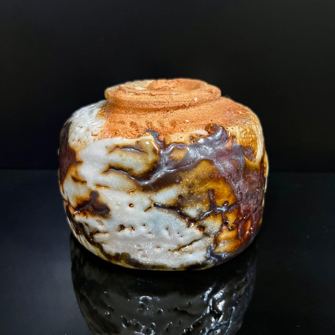 月形那比古　鬼志野茶碗　茶道具　共箱　本物保証！茶碗 茶碗 茶道具 共布