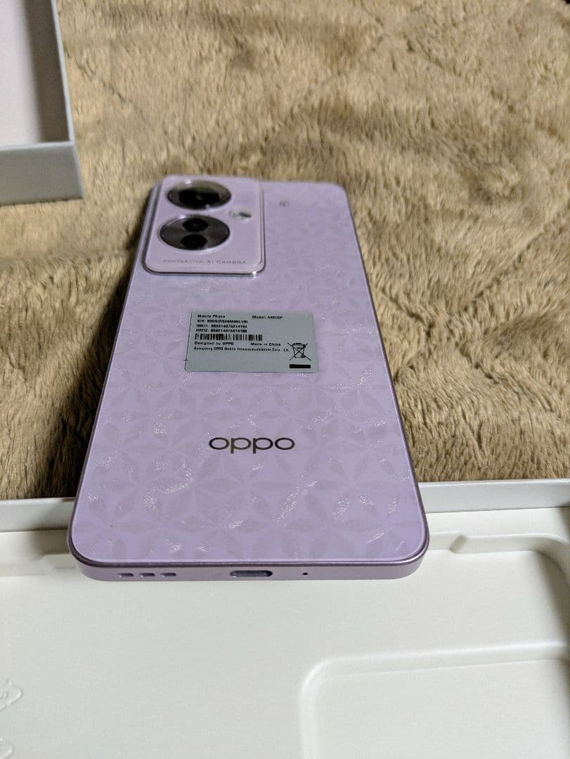 【美品・使用期間2週間程度】OPPO Reno11 A コーラルパープル