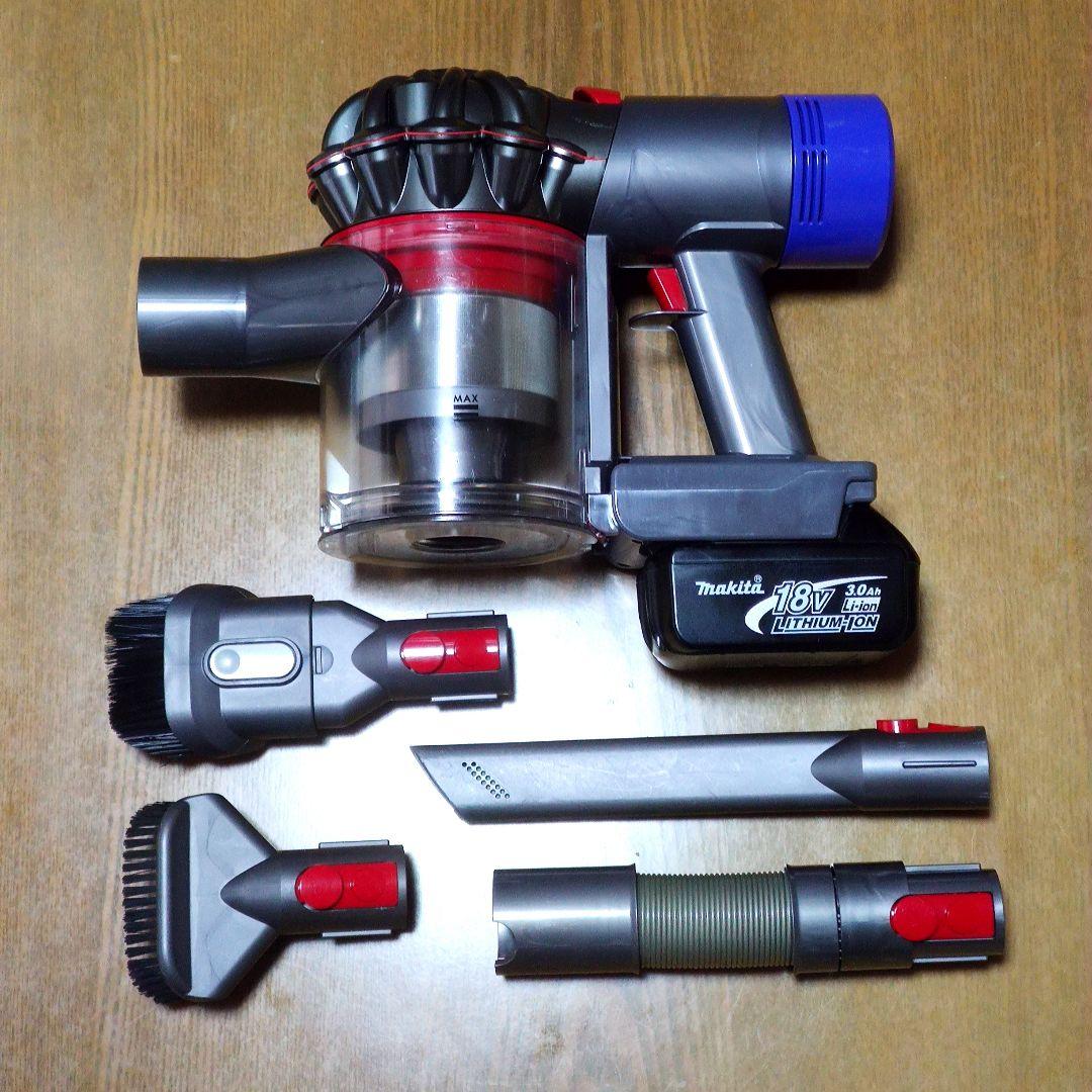 ダイソン SV11掃除機＋マキタ18vアダプターセット 完全分解清掃済み 動作品