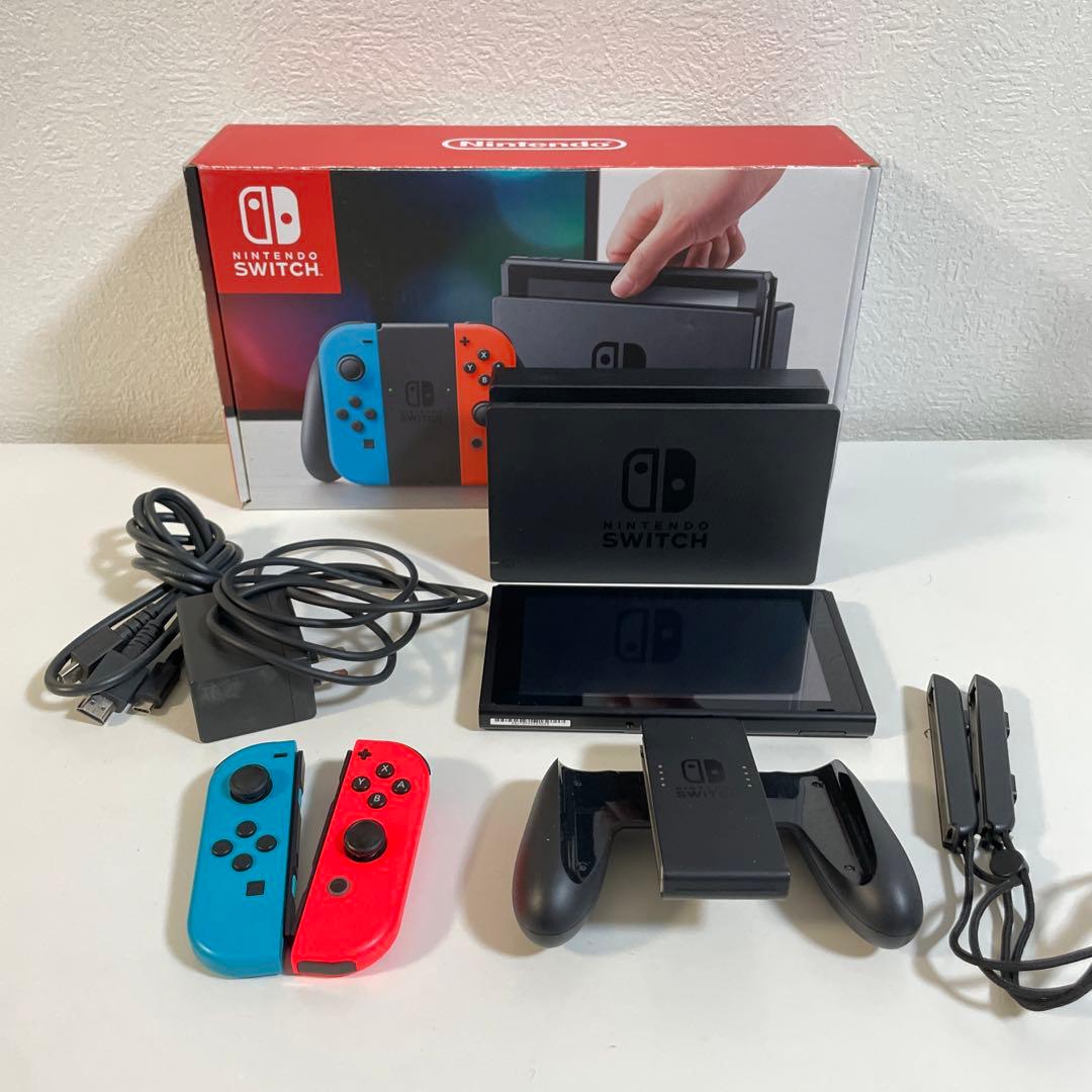動作確認済Nintendo Switch ネオンブルー/レッド 本体