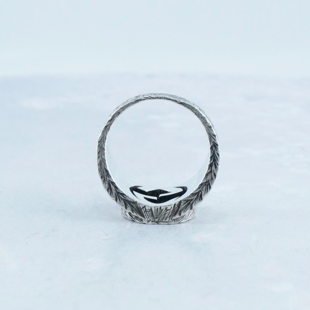 美品 グッチ インターロッキングG アラベスク　SV925 リング　23号