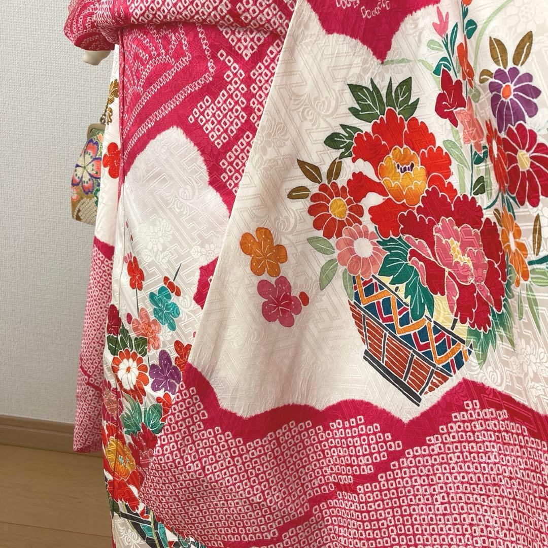 mii0387様⭐︎七五三　正絹　絞り　着物セット　7歳