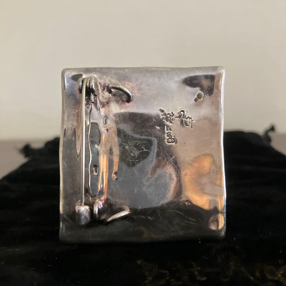 イスラエルBat-Amiシルバー24Kプレートストーンブローチとイヤリング