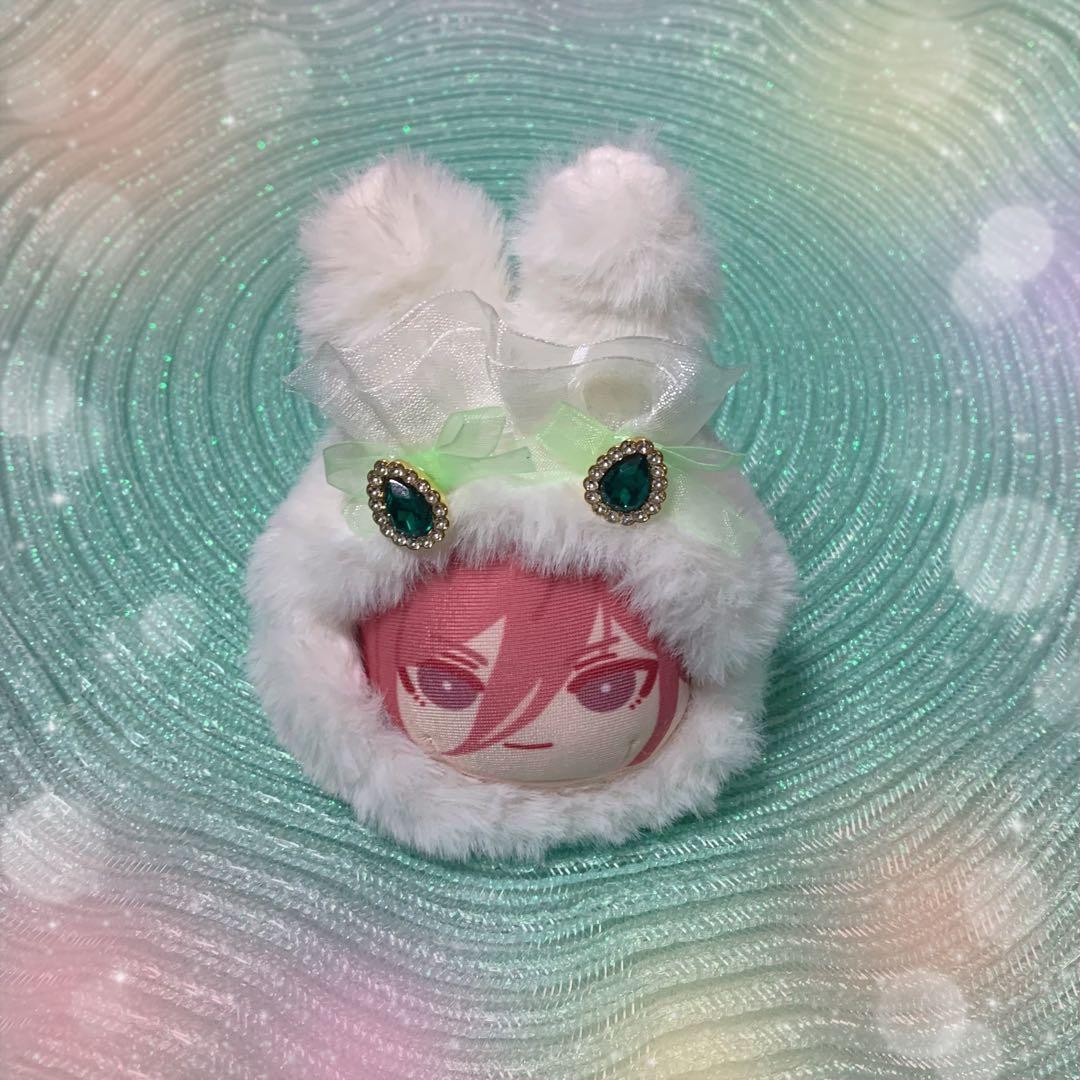 おまんじゅう　着せ替え　ぬいぐるみ　ボア　うさ耳着ぐるみ　ぬい服　ハンドメイド