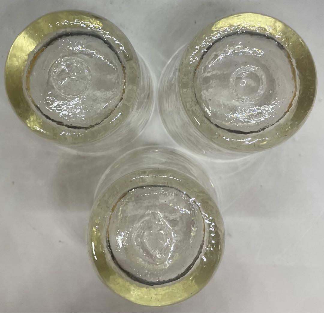 倉敷ガラス　小谷真三　吹きガラス　グラス3客　E102