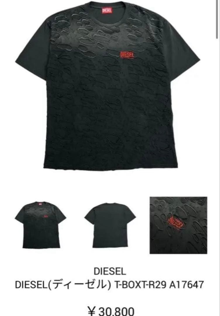【現行品】diesel ss tシャツ　確実正規品　定価30000円越え