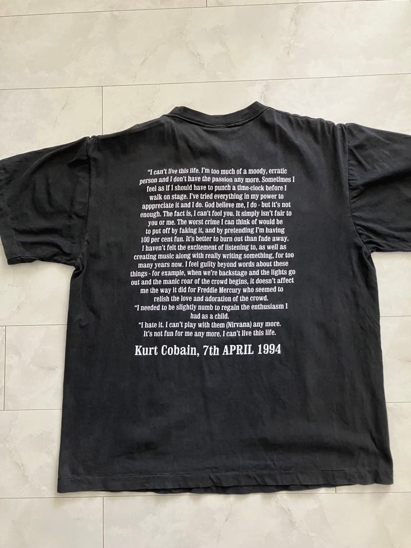 カートコバーン　 COBAIN ニルヴァーナ　NIRVANA Tシャツ