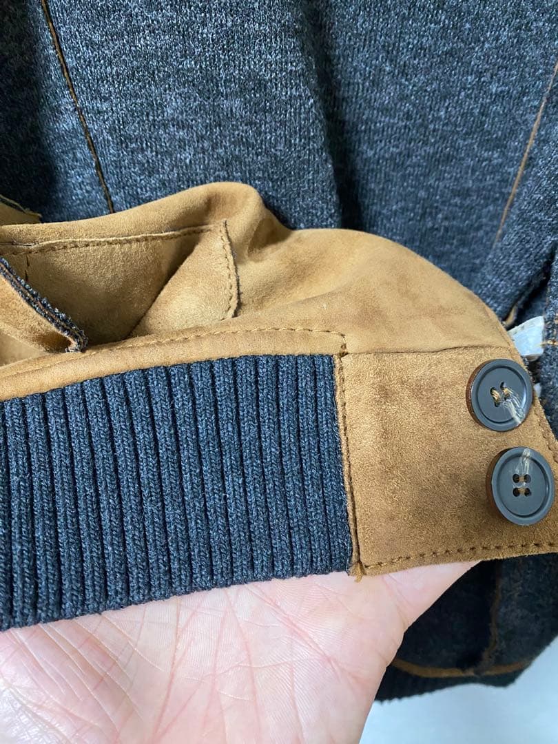 n*s様 20万 秋冬 アルテア スエード レザー ジャケット ブラウン 茶 最