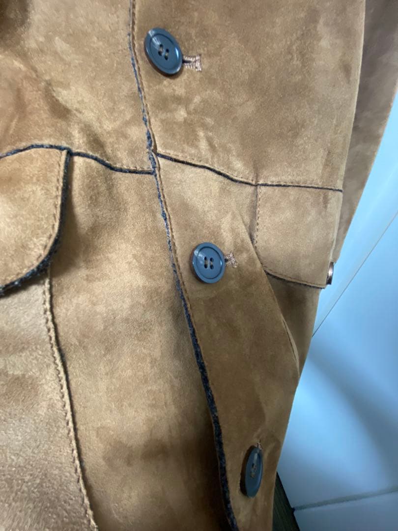 n*s様 20万 秋冬 アルテア スエード レザー ジャケット ブラウン 茶 最