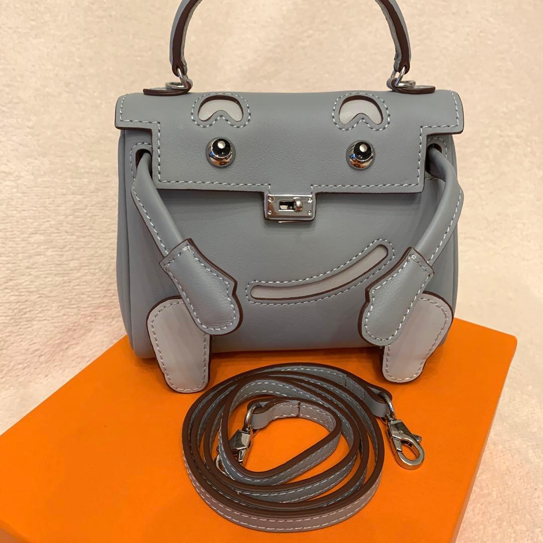 ミニケリードールバッグ ブルーグレー